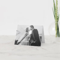 Classic Gothic White Wedding Photo Folded