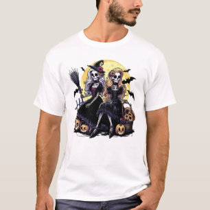 Classic Gothic Witch Art Halloween T-Shirt