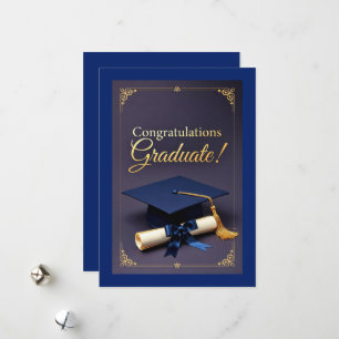 Classic Graduation Achievement Theme Holiday Card