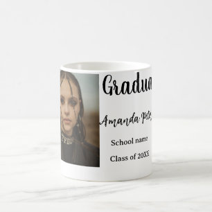 Classic graduation add photo name class year schoo coffee mug