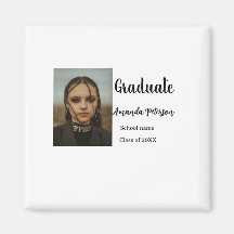 Classic graduation add photo name class year schoo