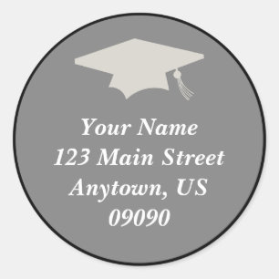 Classic Graduation Address Label (Black)