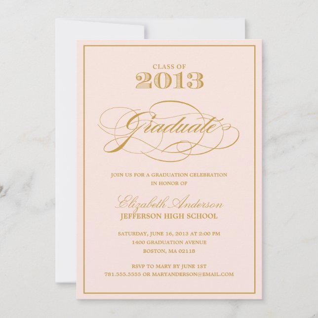 Classic Graduation Invitation (Front)