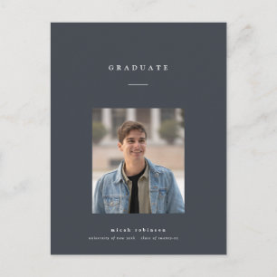 Classic Graduation Photo Card   Announcement