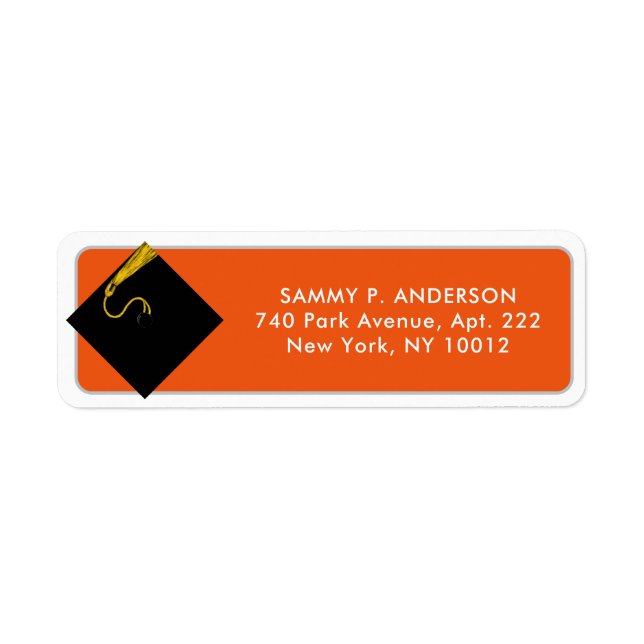 Classic Graduation Return Address Labels (Front)