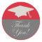 Classic Graduation Thank You Label (Red)