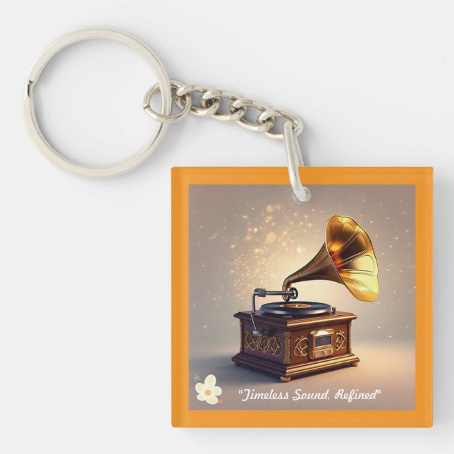 "Classic Gramophone Revival" Key Ring (Front)