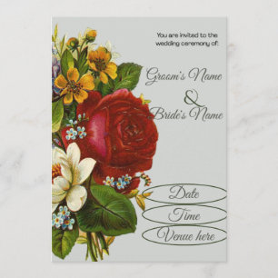 Classic Grand Floral Wedding Invitation Keepsake