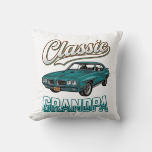 Classic Grandpa Vintage Car T-Shirt Design_1 Cushion