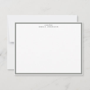 Classic Gray Frame Note Card
