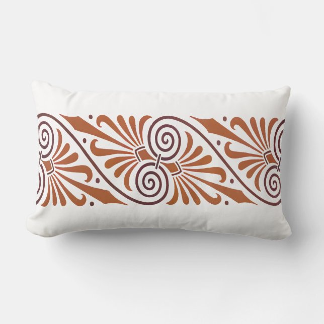 Classic Greek Elegance Neutral  Lumbar Cushion (Front)