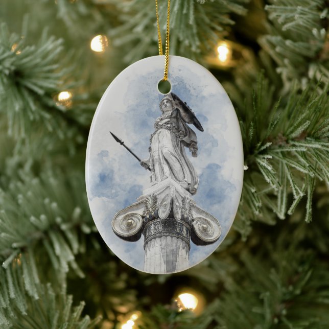 Classic greek statue Athena Ceramic Ornament (Tree)