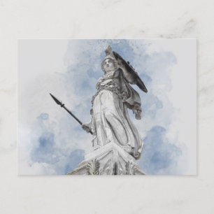 Classic greek statue Athena Holiday Postcard