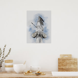 Classic greek statue Athena Poster