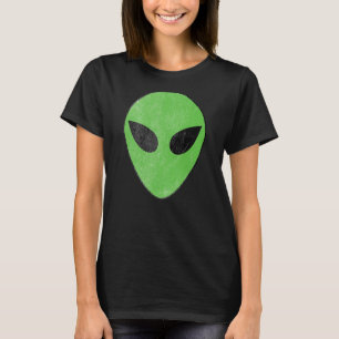 Classic Green Alien Head UFO Martian ExtraTerrestr T-Shirt