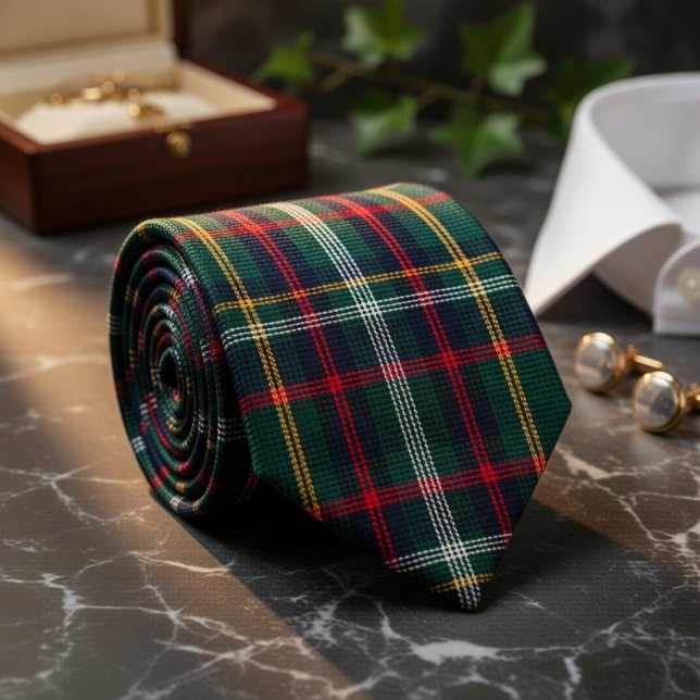 Classic Green and Red Tartan Plaid Pattern Tie (Creator Uploaded)