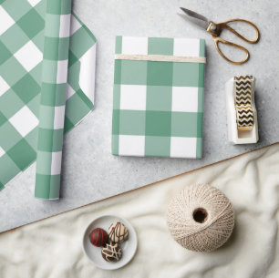 Classic Green Buffalo Plaid Christmas Wrapping Paper