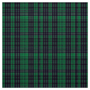 Classic Green Checkered Polyester Poplin Fabric