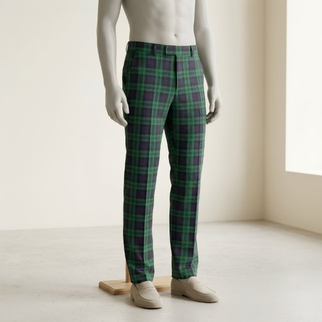 Classic Green Checkered Polyester Poplin Fabric (Creator Uploaded)