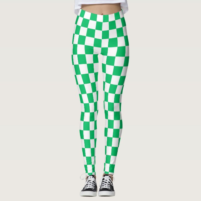 Classic green chequered  leggings (Front)