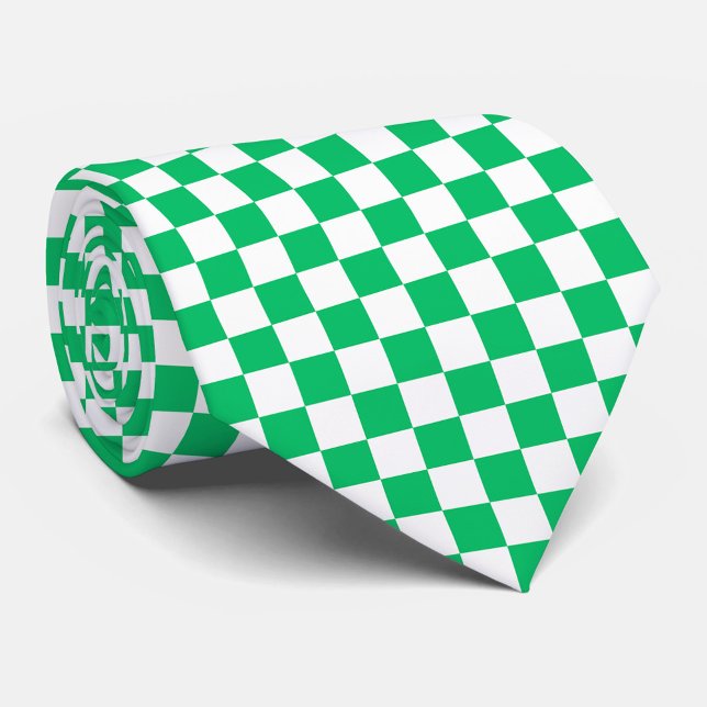Classic green chequered  tie (Creator Uploaded)