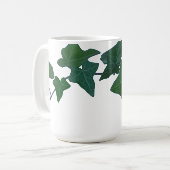 Classic Green English Ivy green botanical  Coffee Mug (Front Left)