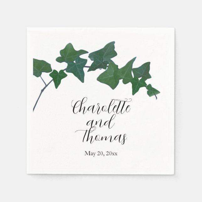 Classic Green English Ivy   Napkin (Front)