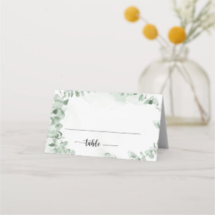 Classic Green Eucalyptus Foliage Wedding Place Card