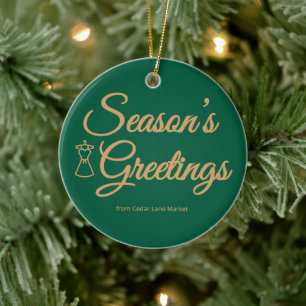 Classic Green & Gold Logo Ornament