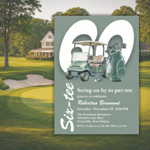 Classic Green Golf Bag Clubs 60th Birthday