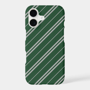 Classic Green Grey School Stripes Pattern