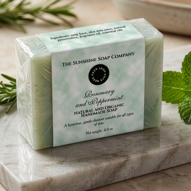 Classic Green Parchment Soap Packaging Label Logo (Creator Uploaded)
