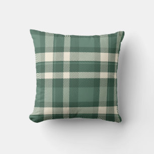Classic Green Plaid Cushion