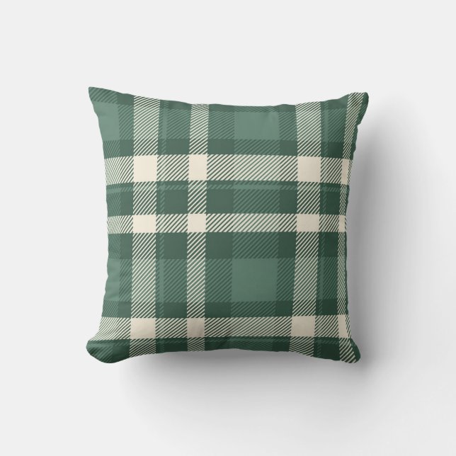 Classic Green Plaid Cushion (Front)