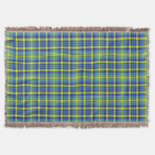 Classic Green Plaid Tartan Pattern  Throw Blanket