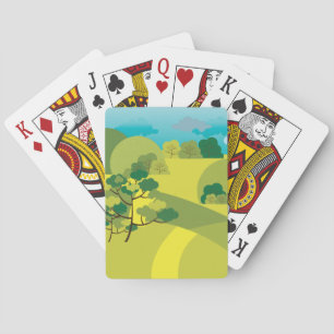Classic green playing cards