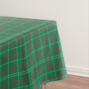 Classic Green Red Plaid Tablecloth