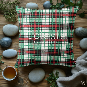 Classic Green Tartan Plaid Pattern Design Cushion