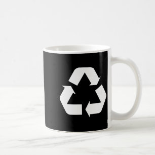 Classic green-white recycle sign design standard  coffee mug