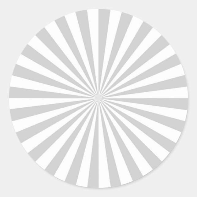 Classic Grey Burst Spinning Wheel Customise This! Round Sticker (Front)