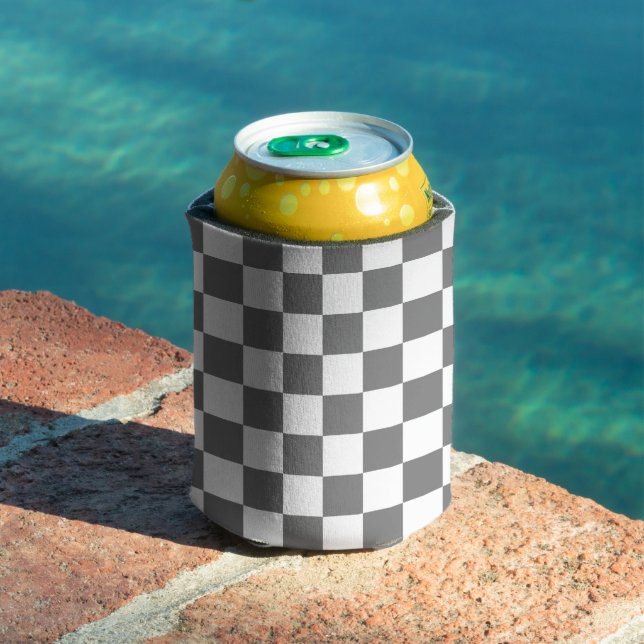 Classic grey checkerboard can cooler (In Situ Pool)