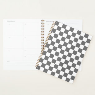 Classic grey chequerboard planner