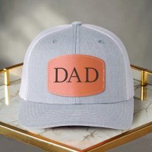 Classic Grey DAD Leather Patch Hat