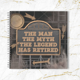 Classic Grey Metal Legend Retirement Guest Book