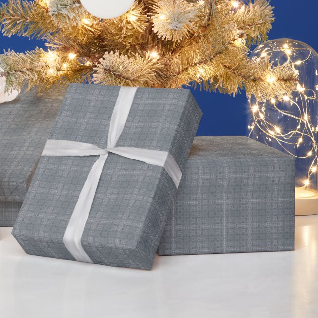 Classic Grey Plaid Gift Wrap for Any Occasion (Holidays)