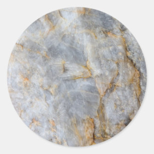 Classic Grey Quartz Crystal Classic Round Sticker