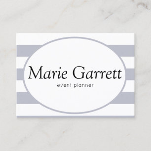 Classic Grey Stripes Business Card