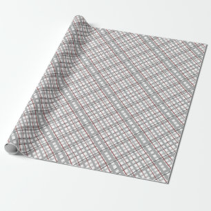 Classic Grey Tartan Plaid Pattern Wrapping Paper