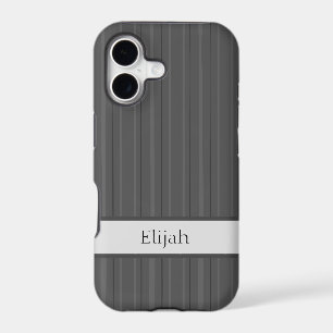 Classic Grey Vertical Stripe Case-Mate iPhone Case