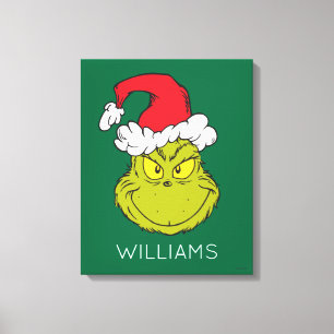 Classic Grinch Add Your Family's Name Canvas Print